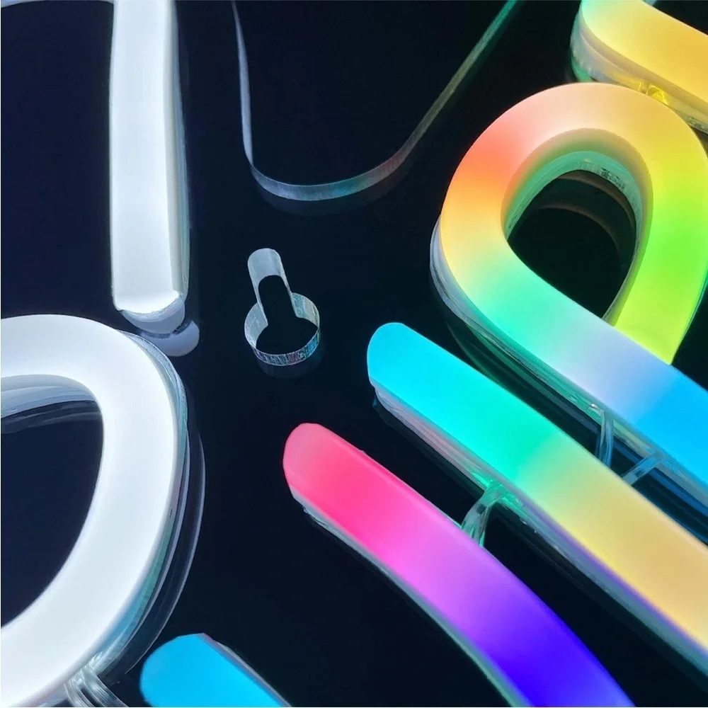 Neon Sign Good Vibes Rainbow Hippie Retro 90's Party Birthday Room Light Decor - Picture 3 of 8